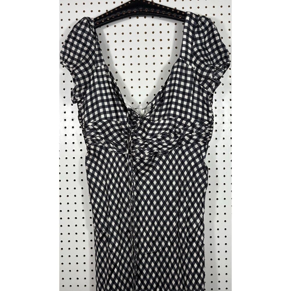J.Crew Collection tie-neck cap-sleeve maxi dress in gingham size 16 - Picture 4 of 8